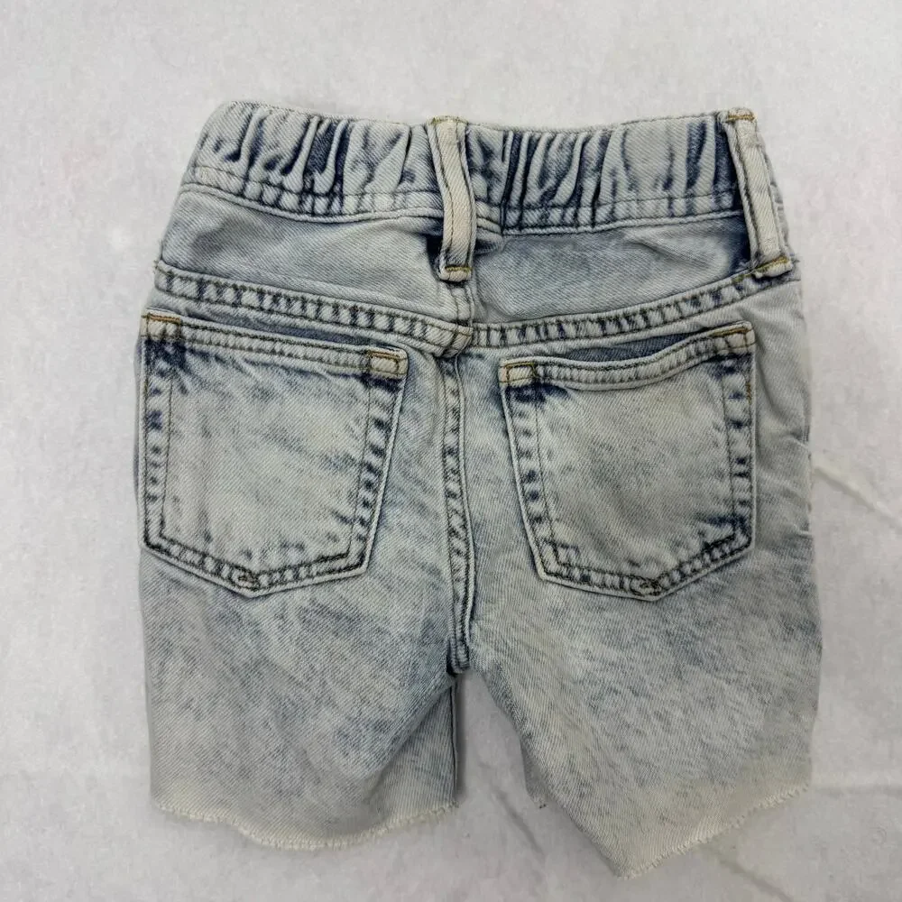 Gap Toddler Pull On Light Wash Denim Jean Shorts Size 12-18 Months